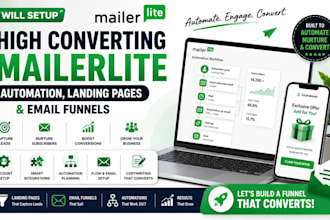 setup go high level converting mailerlite automation landing pages email funnel
