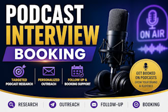 find podcast interview opportunities with outreach and booking support