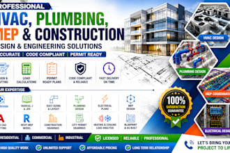 design hvac, plumbing, mep plans, load calculations and websites