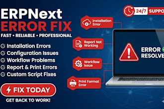 provide erpnext technical support and bug fix
