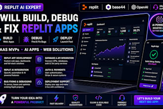 build replit ai apps, debug replit projects, fix bugs and develop saas mvps