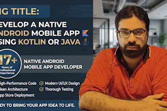 create a native android app in java, mvvm, clean code