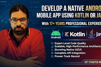 build a native android app using java and mvvm architecture