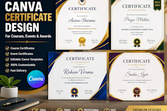 design professional canva certificates for your course or event