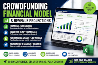 build a crowdfunding financial model and revenue projections