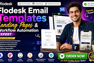design flodesk email templates landing page setup workflow automation expert