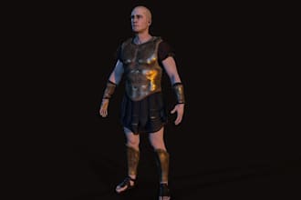 remodel game ready character, avatar realistic texture design, epic skeleton rig