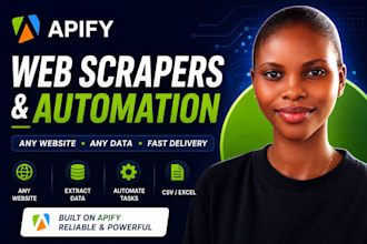build custom apify web scrapers, actors and automation for any website