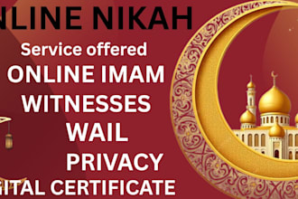 be your online nikah imam with witness