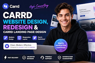 build carrd website design redesign carrd website and carrd landing page design