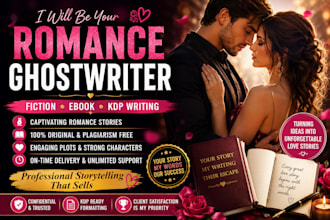 be your romance ghostwriter fiction ebook writer and KDP author