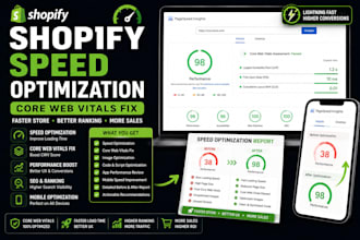 speed up shopify store, fix core web vitals and improve page speed