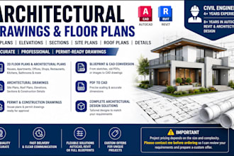 draw all your architectural plan in autocad