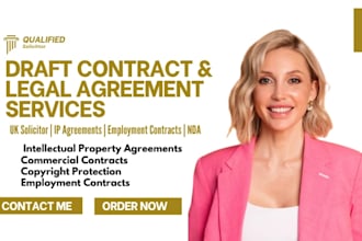 draft intellectual property agreements, employment contracts commercial contract