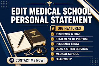 edit your personal statement 4eras residency fellowship and medical school tech