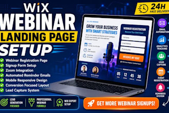 develop wix webinar landing page wix registration form integration