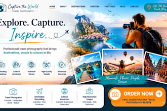 design wix travel photographers website destination cultural immersion website