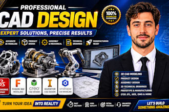solidworks expert, fusion 360 modeling, creo cad design, inventor, onshape cad
