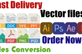 convert to vector png,jpg,gif,psd to ai,eps,svg in 2 hrs