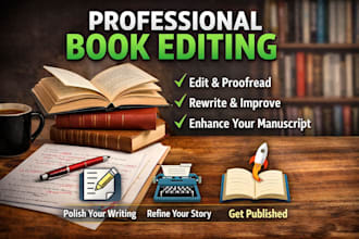 professionally edit, rewrite, and improve your book manuscript