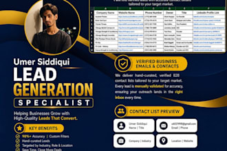do targeted b2b lead generation and cold email list building