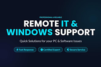 be your remote IT support specialist