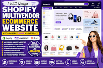design shopify multivendor ecommerce website woocommerce dokan marketplace