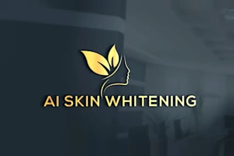 design professional super skin whitening logo