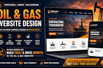 design a modern oil and gas website for energy companies