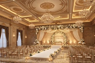 design 3d wedding banquet halls, wedding venues interior, outdoor wedding decor