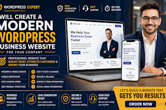 create a modern wordpress business website for your company