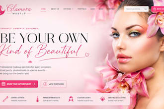 design squarespace makeup artists website hair extension brow specialist website