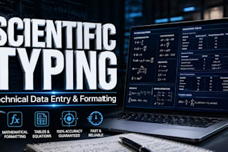 do technical typing, scientific transcription, and format complex equations