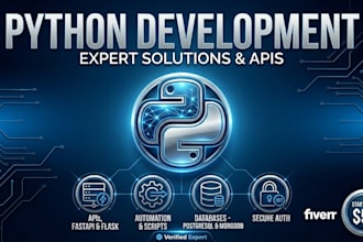 develop python scripts, fastapi flask API backend