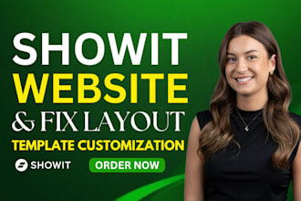 design or update showit template for wellness and weddings with showit blog