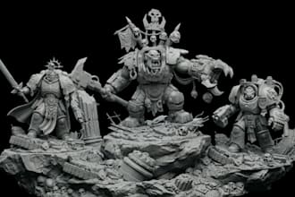 sculpt 3d miniature tabletop dnd 3d warhammer figurine 3d model for 3d printing
