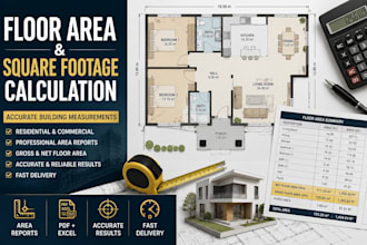 calculate floor area square footage and building measurements