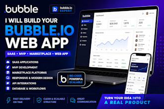 develop bubble io saas app, mvp and custom web app
