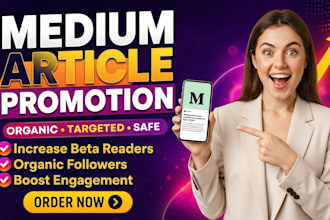 do viral medium article promotion, increase engagement, readers, and followers