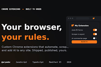 build a custom chrome extension for your workflow or business