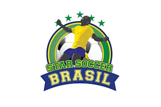 design best quality brasil star soccer club logo