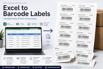 convert excel data into barcode labels for printing