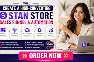 create a high converting stan store salesfunnel automation