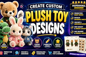 create custom plush toy stuffed animal dolls, plush design