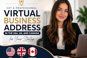 get  virtual business address in the USA, UK, and canada for your startup