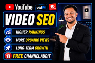 be your youtube video SEO expert for video ranking and channel growth