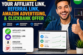 promote referral link, affiliate link, amazon advertising, clickbank link promo