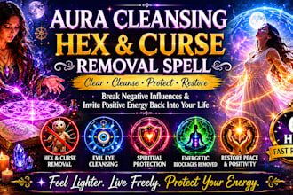 remove negative energy protection, aura cleansing hex curse removal spell