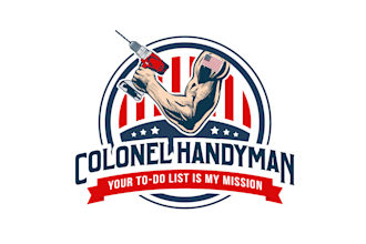 create a clean and modern handyman service logo