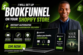 set up bookfunnel on your shopify store for instant automated ebook audiobook
